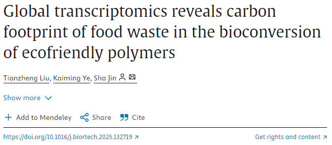 全转录组分析揭示食物废弃物在环保聚合物生物转化过程中的碳足迹 全转录组分析揭示食物废弃物在环保聚合物生物转化过程中的碳足迹