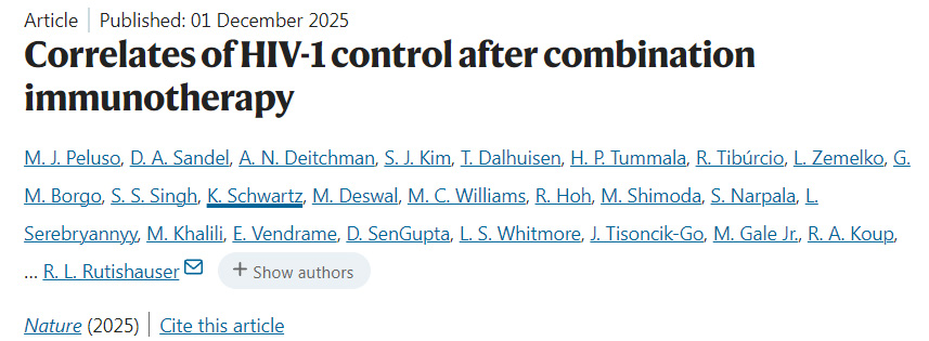 组合免疫疗法后HIV-1控制的相关因素