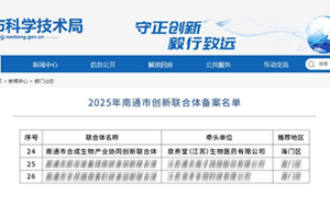 西宝控股旗下泉养堂牵头组建南通合成生物创新联合体获批