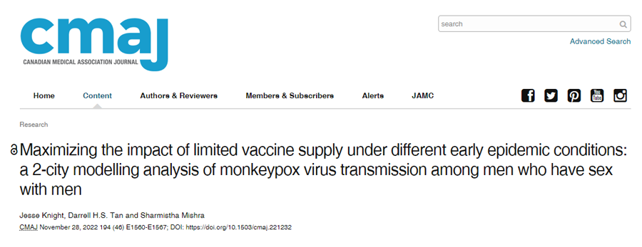 猴痘病毒疫苗(MPXV)的建模研究为公共卫生提供了最佳分配路线图