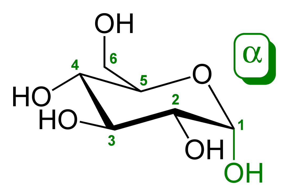 Alpha-D-glucopyranose-2D-skeletal