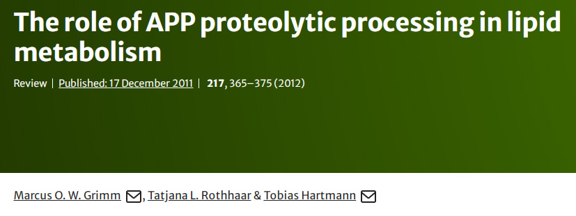 APP蛋白水解加工在脂质代谢中的作用
